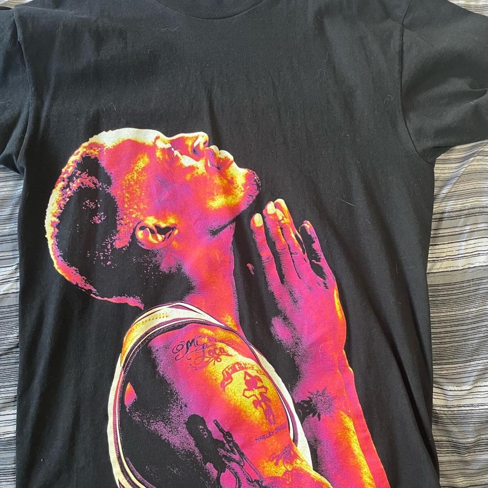 Black Dennis Rodman T-Shirt with Vibrant Graphic